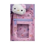 Ученическа раница CoolPack Sully Hello Kitty Pastel, преден джоб с картодържач отблизо