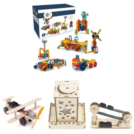 Комплект Mechanics + 3 дървени STEM конструктора