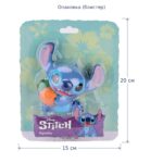 Блистер Disney Stitch Squishy със Стич с ананас на бял фон, с линии за размер на опаковката 15 × 20 см.